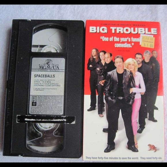 Big Trouble Spaceballs 1987 No Box Case Comedy VHS Cassette Tape Set Bundle $2 - Picture 1 of 6